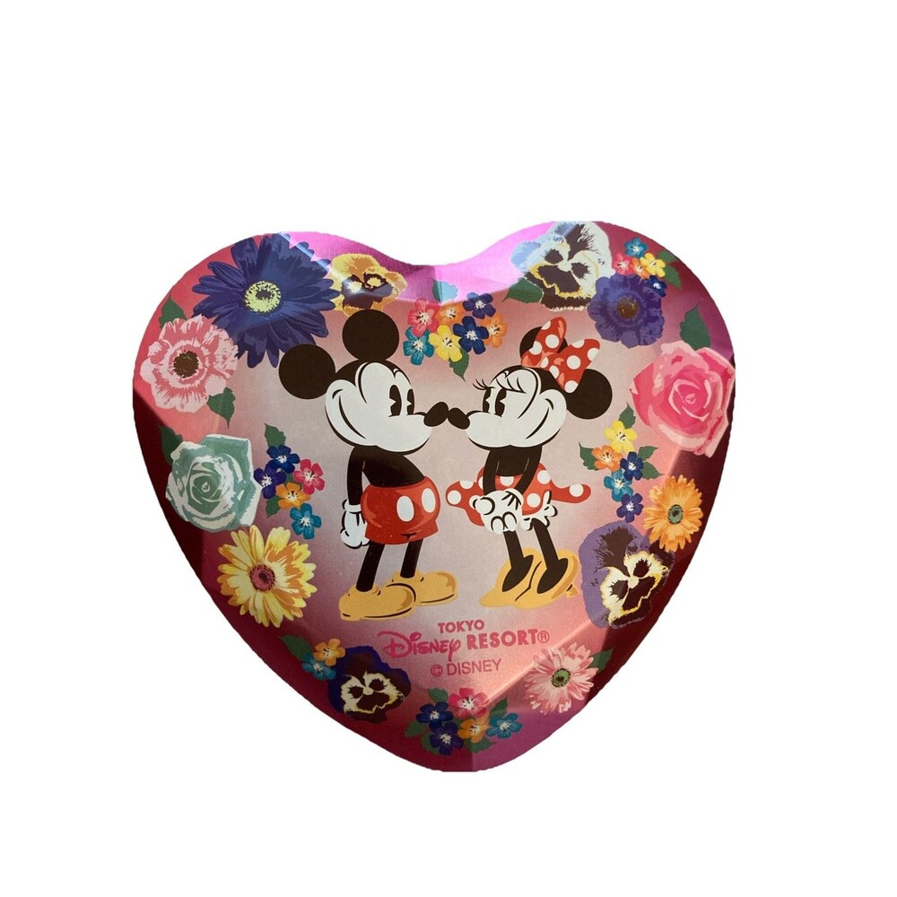 Tokyo Disney Resort Mickey & Minnie Valentines Heart Candy Tin